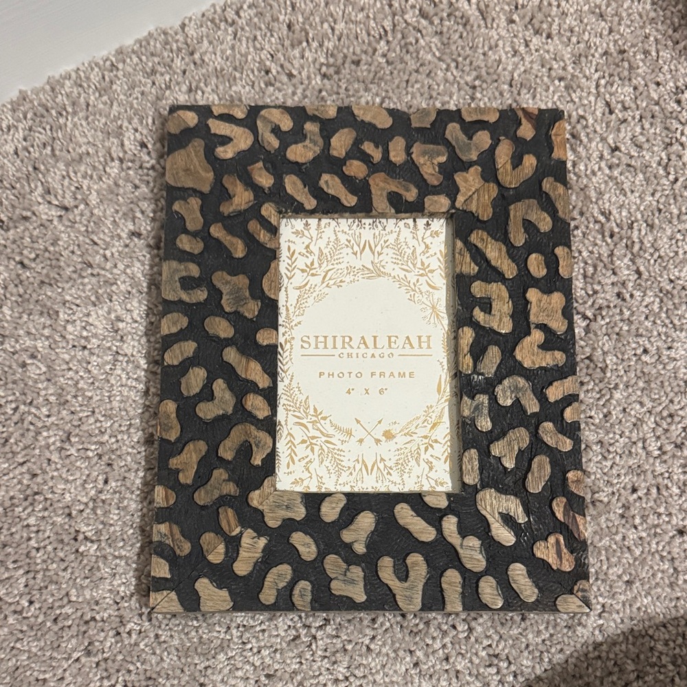 Francesca's Collections Black and Brown Leopard Photo Frame